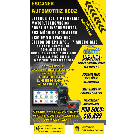 Equipo Completo Launch DBSCAR 7 + Tablet + Software